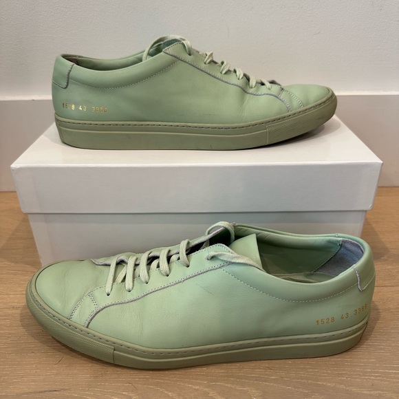 Common Project Achilles Low Sneaker - Mint Green - IT 43 / US 10 - Picture 1 of 5